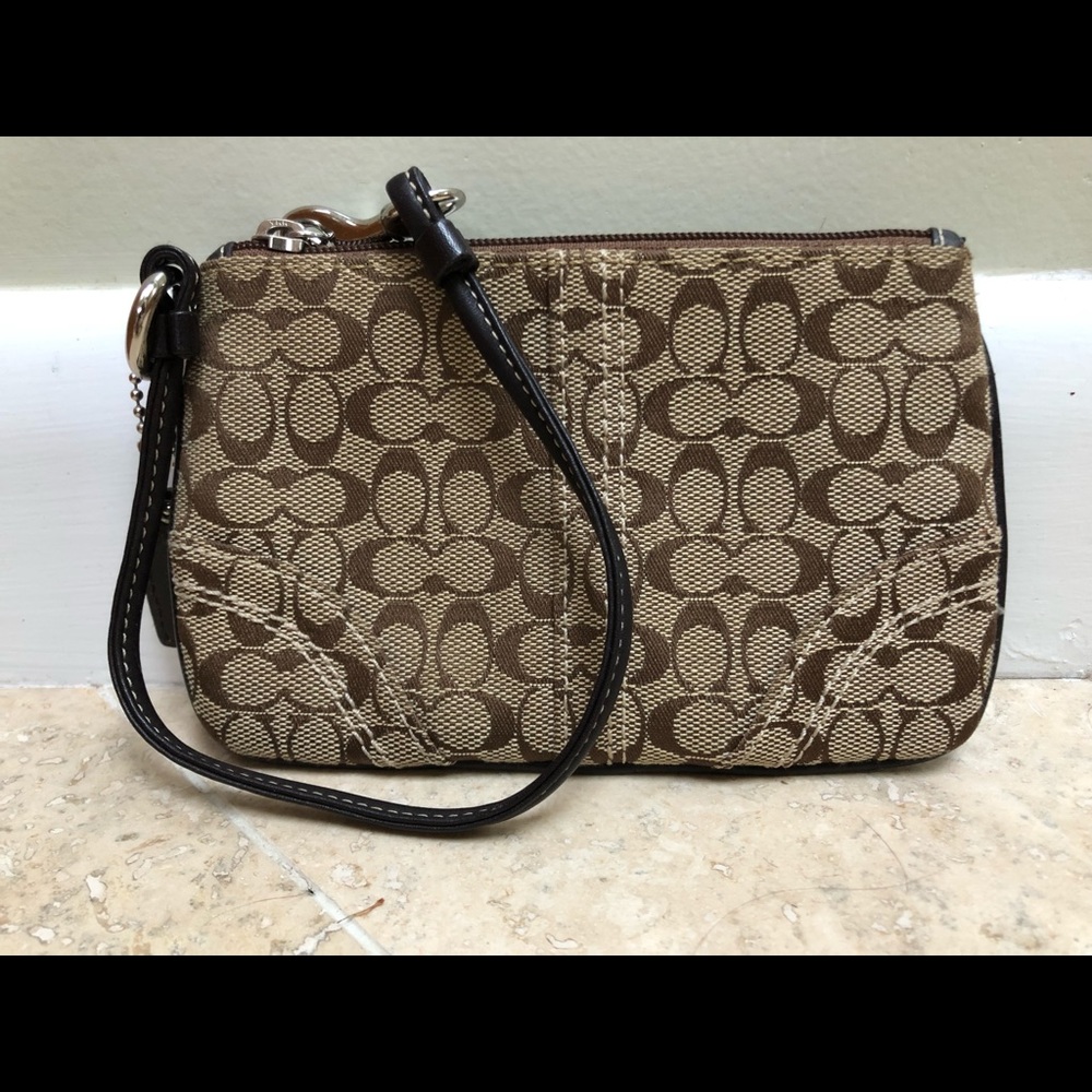 Brown Coach Wristlet